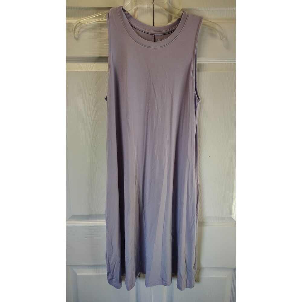 Time and Tru Lavender Purple Sleeveless Crewneck Knit Tank Dress Medium